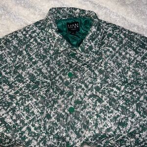 BoohooMAN Teal Quilted Jacket